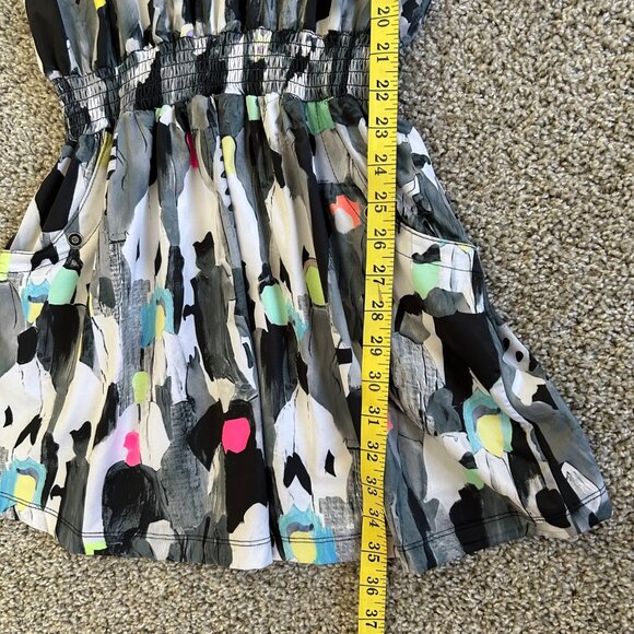 Jamie Sadock Womens Sz Medium Sleeveless Abstract Print Dress Multicolor - Picture 7 of 10